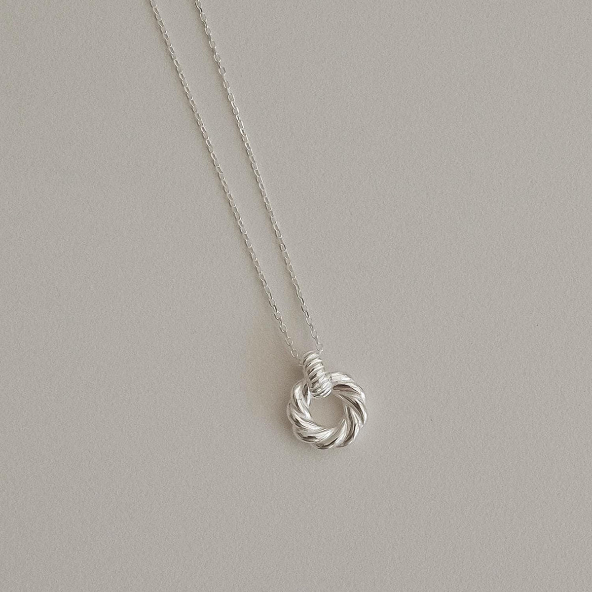 Twist Circle Pendant Necklace