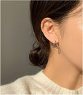 Twisted Square Huggie Earrings