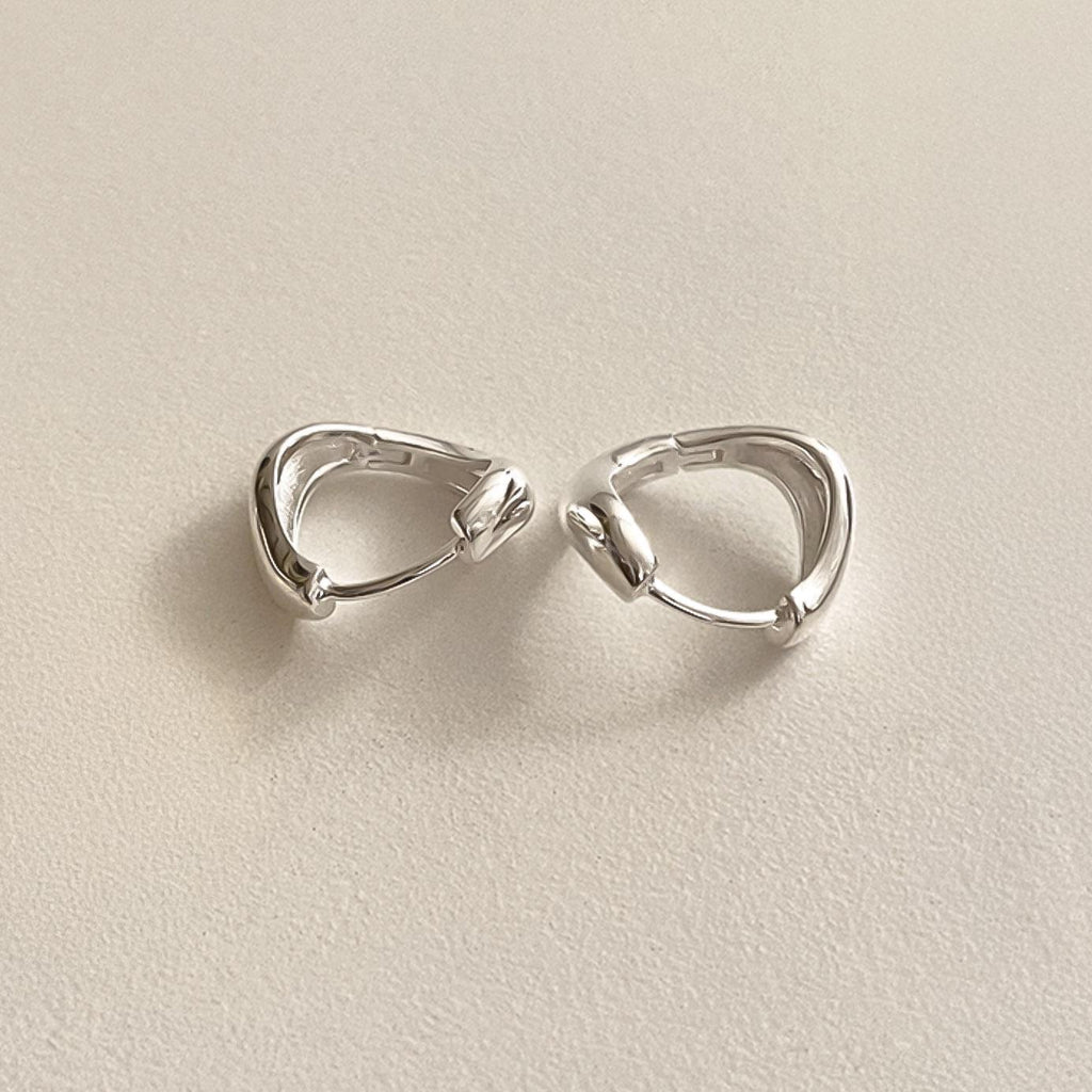 Wavy Huggie Earrings