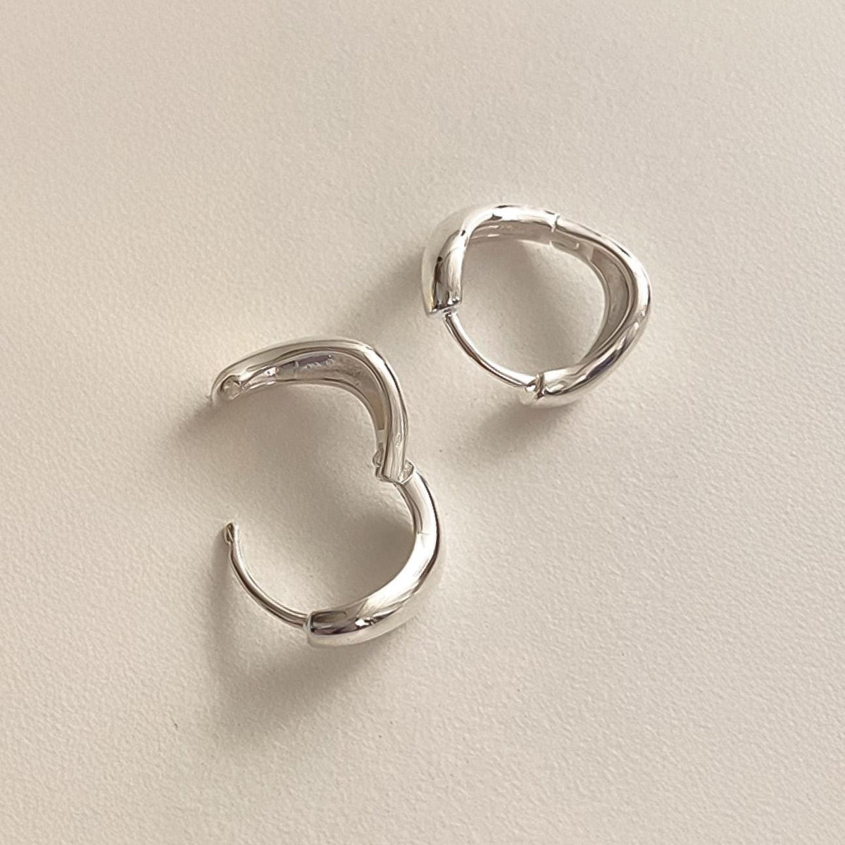 Wavy Huggie Earrings