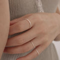 Beaded Oval Dot Band Ring