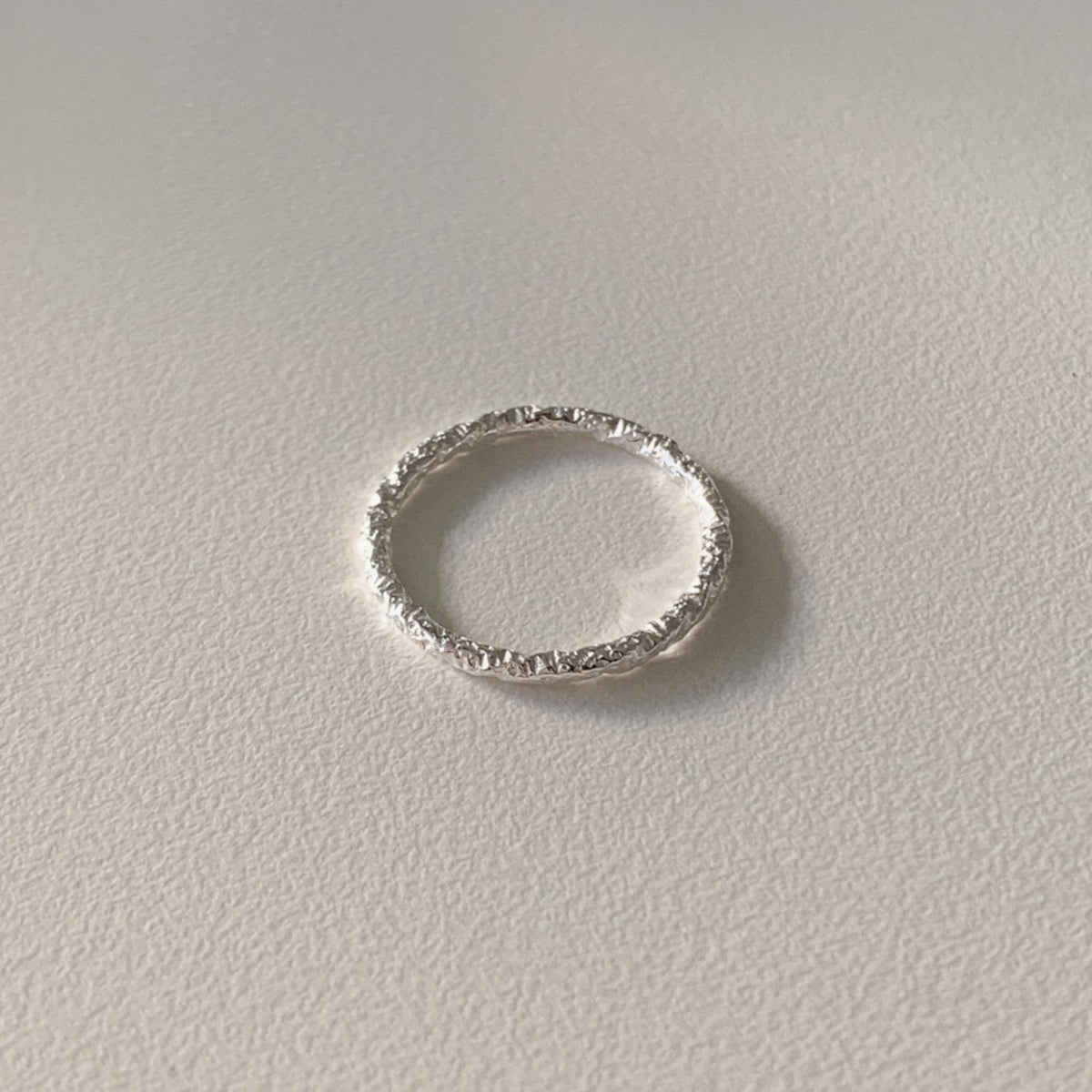 Diamond Cut 1.5mm Textured Stacking Ring