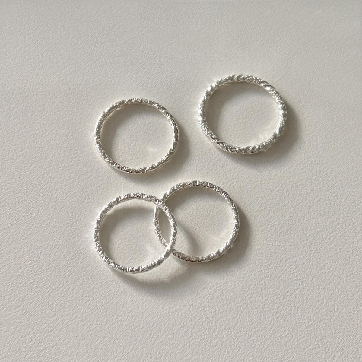 Diamond Cut 1.5mm Textured Stacking Ring