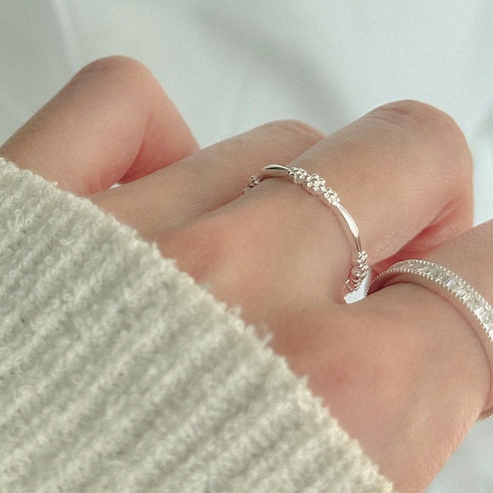Dainty Flower Stacking Ring