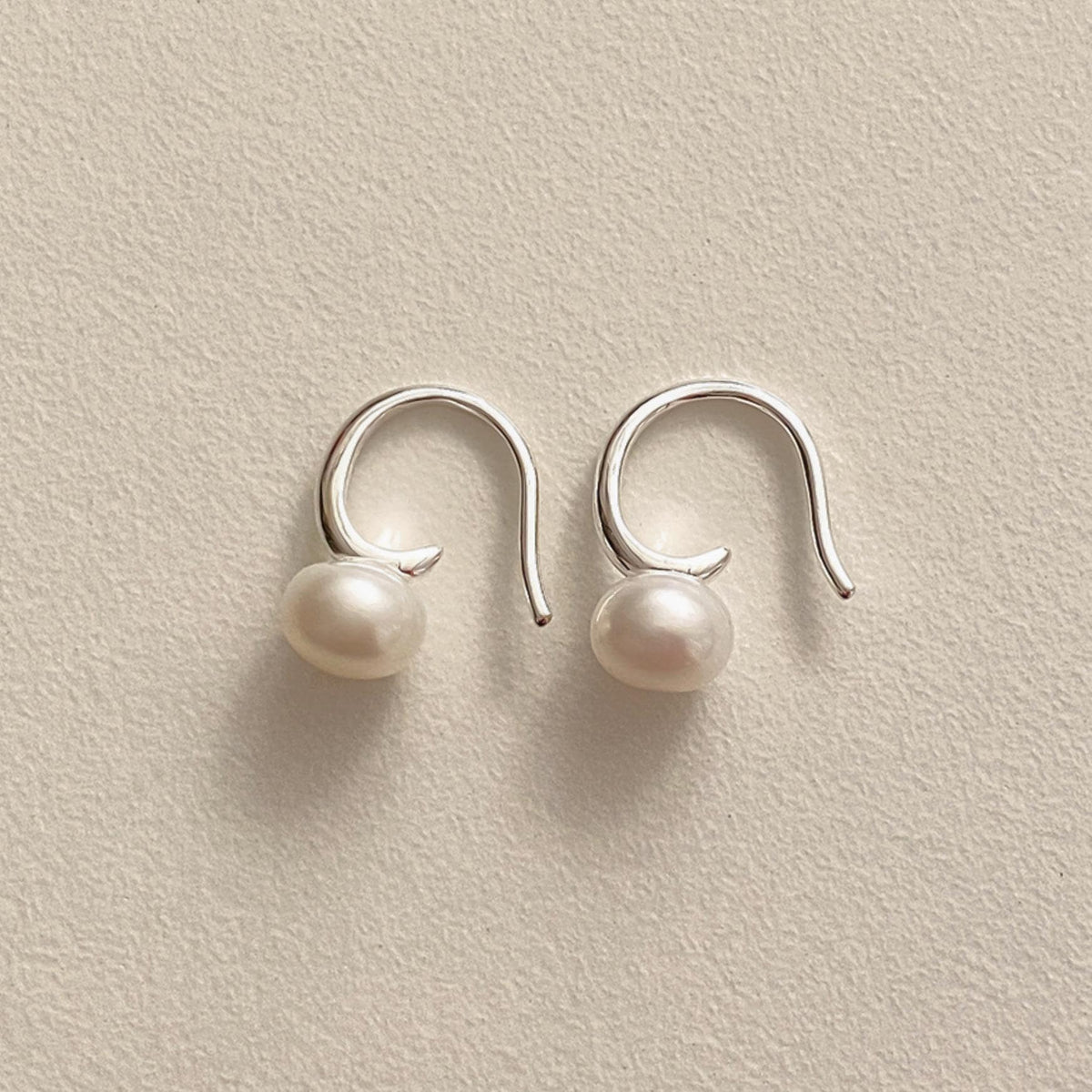 Dainty Pearl Hook Earrings