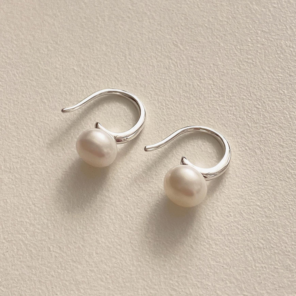 Dainty Pearl Hook Earrings
