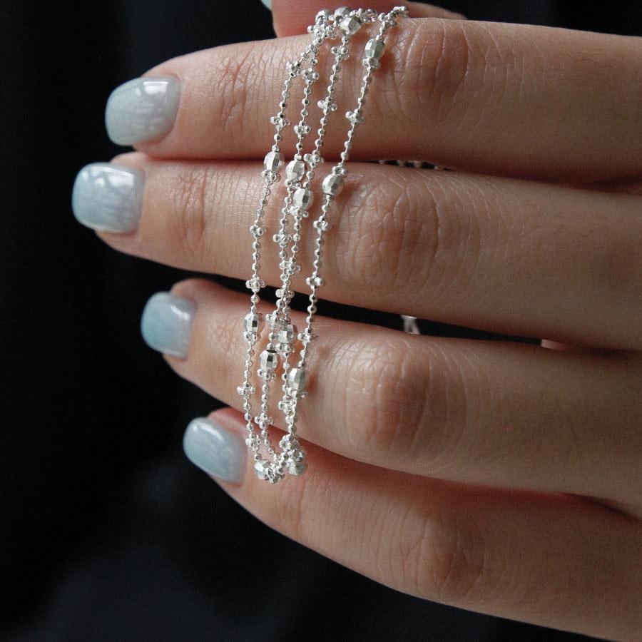 Dainty Cut Bead Necklace