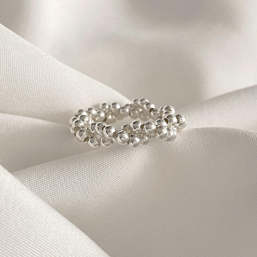 Twisted Double Beaded Ring