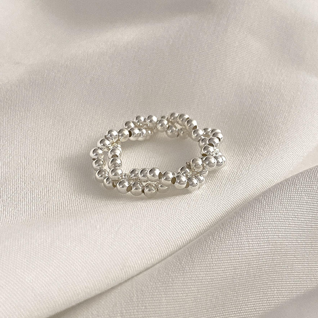 Twisted Double Beaded Ring