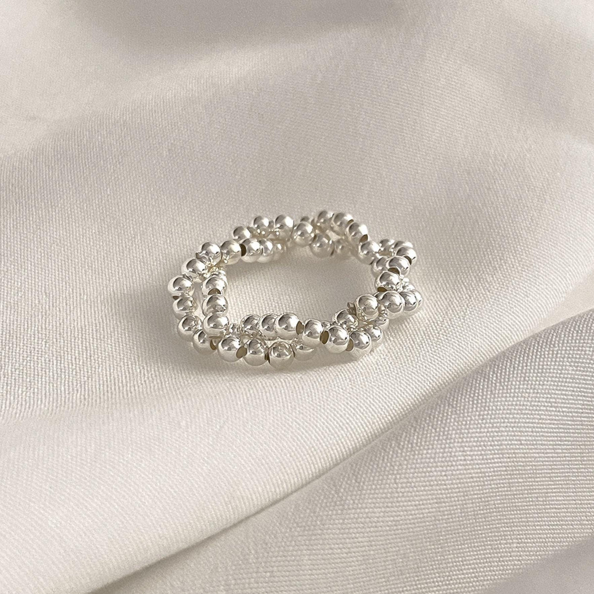 Twisted Double Beaded Ring
