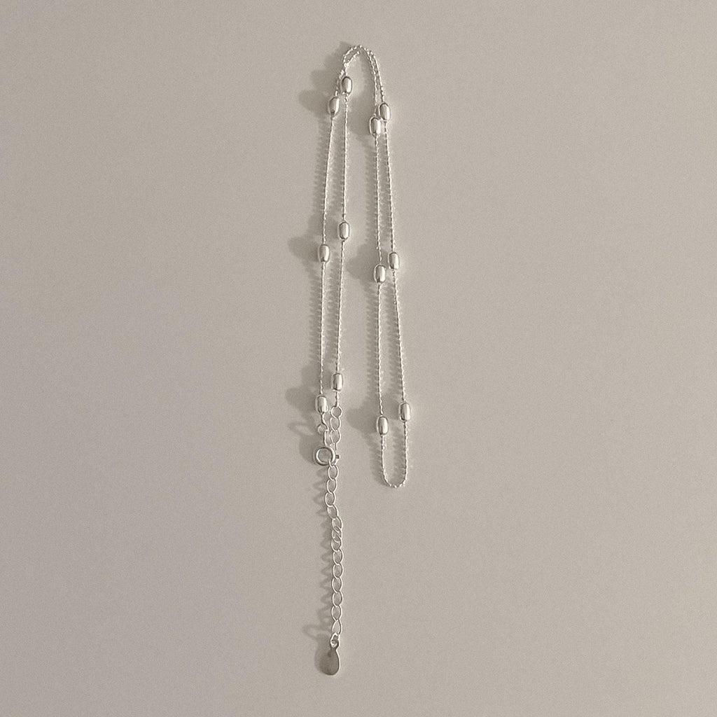Oval Beaded Satellite Chain Necklace