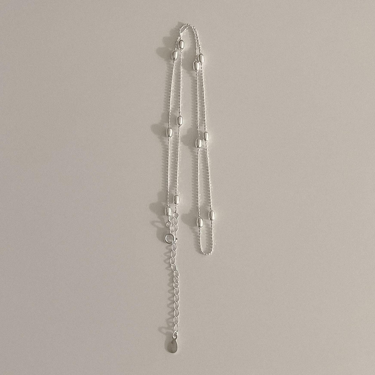 Oval Beaded Satellite Chain Necklace