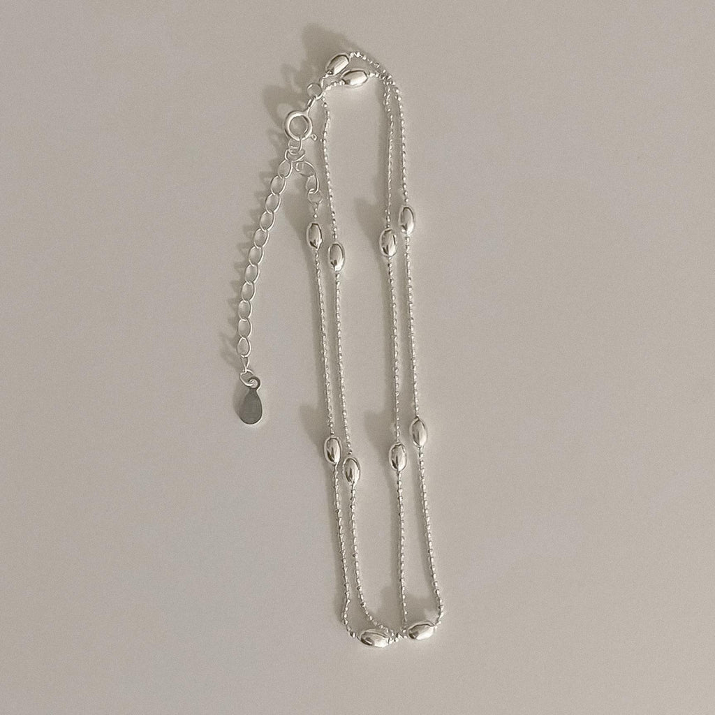 Oval Beaded Satellite Chain Necklace