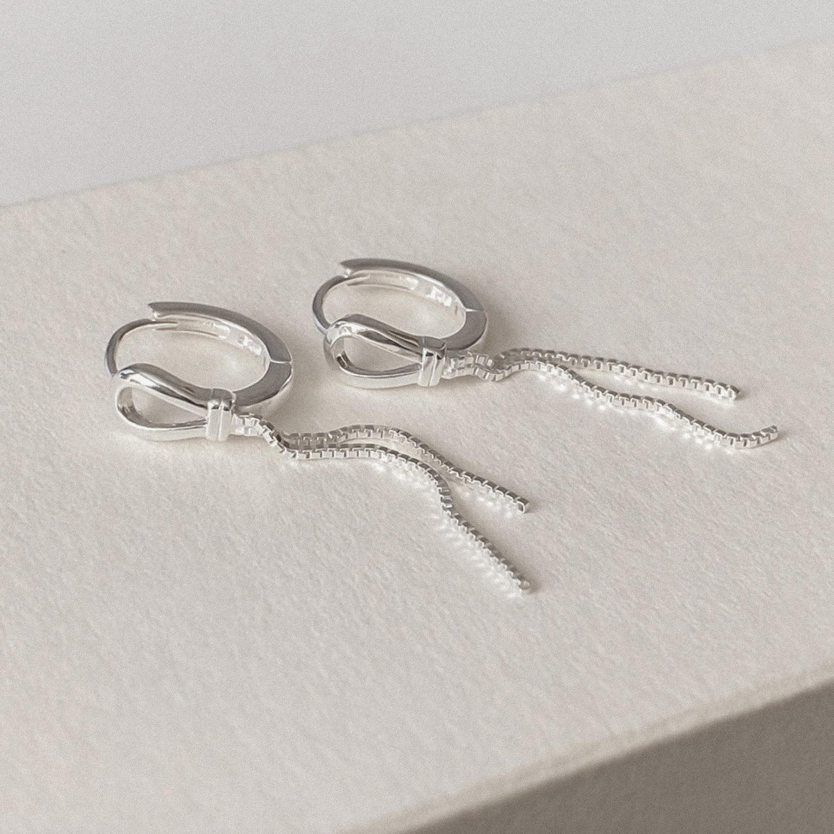 Ribbon Tassel Drop Earrings
