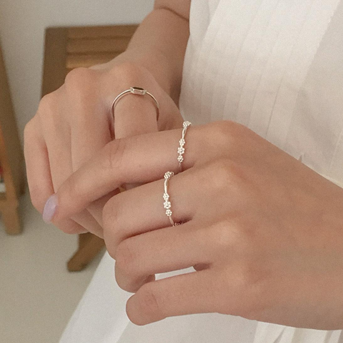 Dainty Flower Stacking Ring