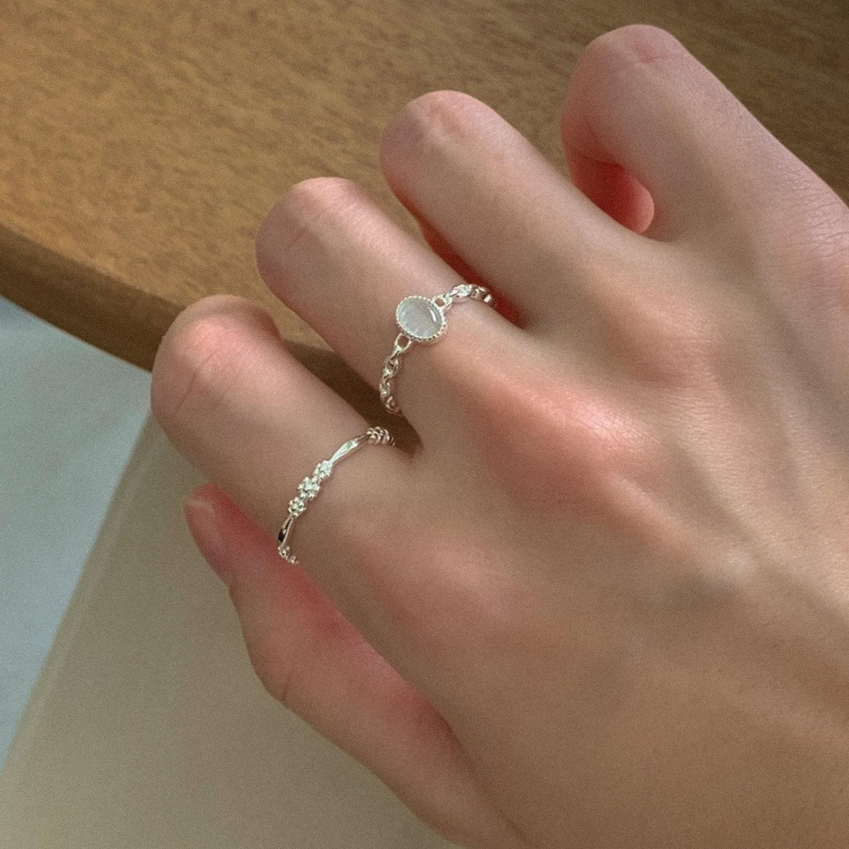 Dainty Flower Stacking Ring