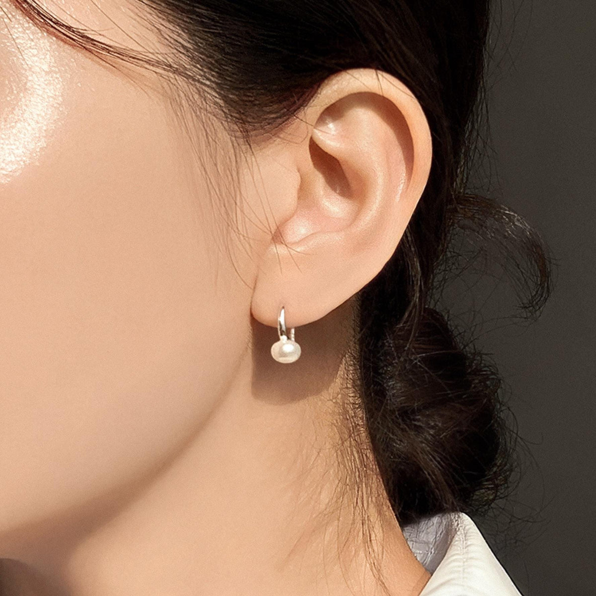 Dainty Pearl Hook Earrings