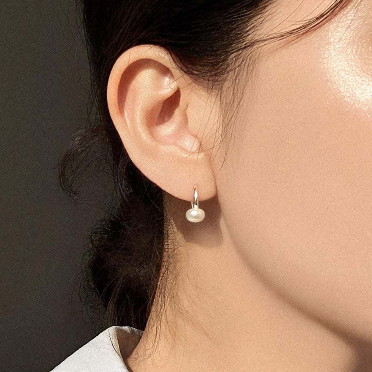 Dainty Pearl Hook Earrings