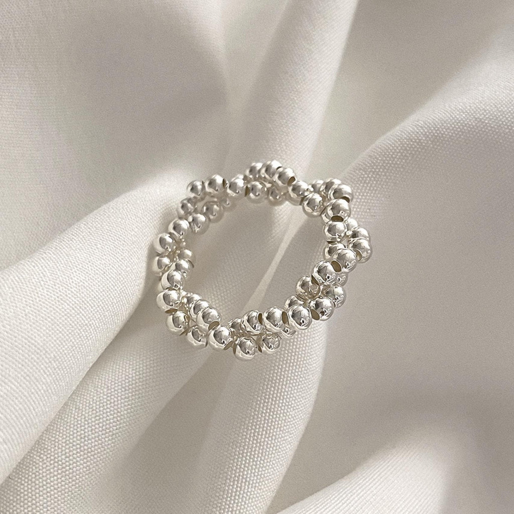 Twisted Double Beaded Ring