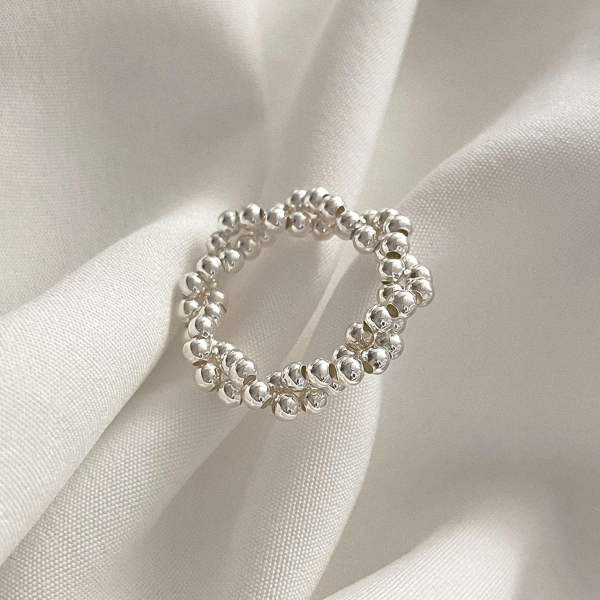 Twisted Double Beaded Ring