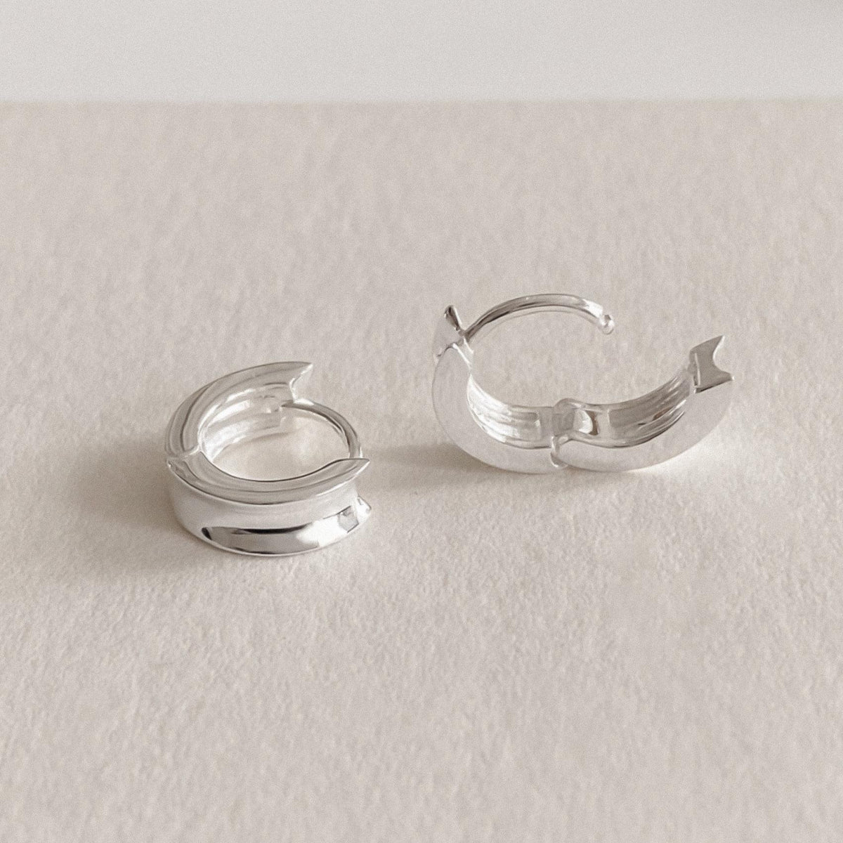 Concave Mini Huggie Earrings