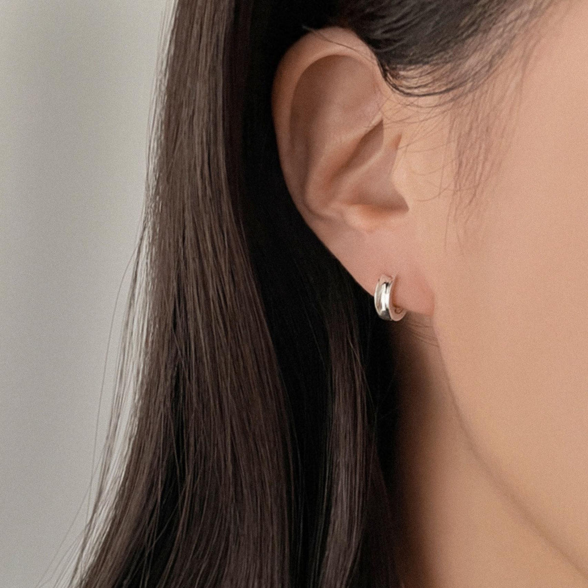 Concave Mini Huggie Earrings