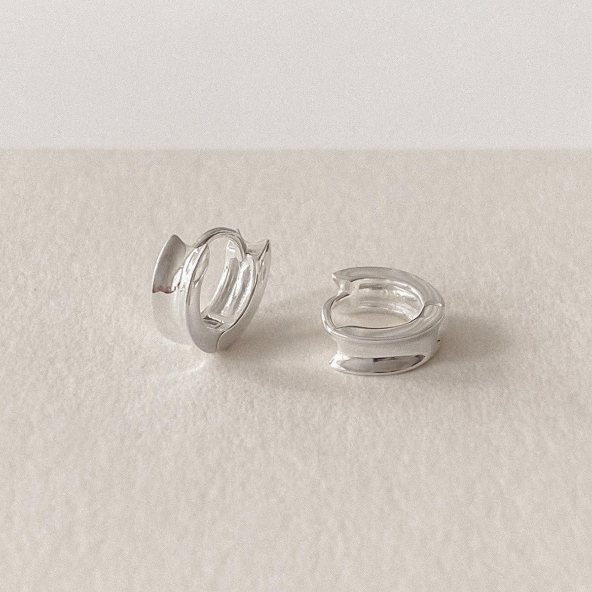 Concave Mini Huggie Earrings