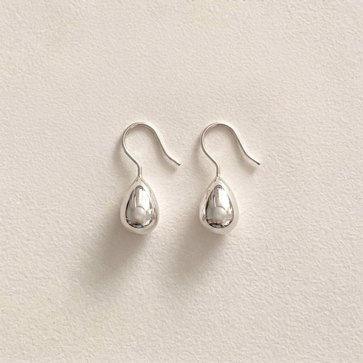 Organic Teardrop Drop Earrings