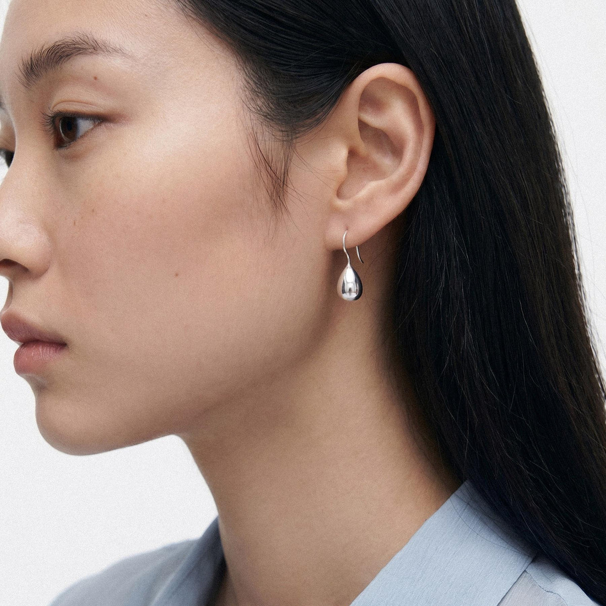 Organic Teardrop Drop Earrings