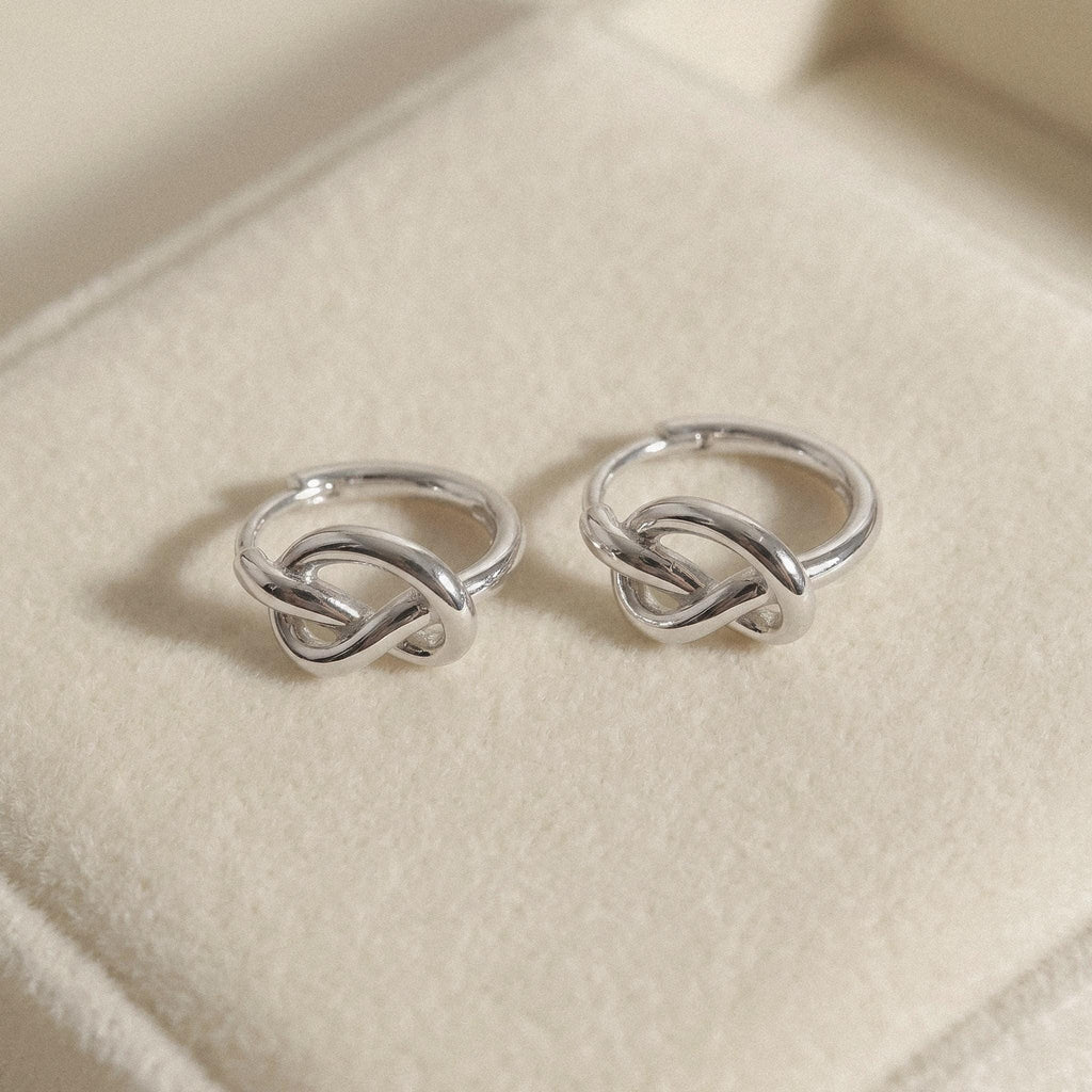 Entwine Knot Huggie Earrings