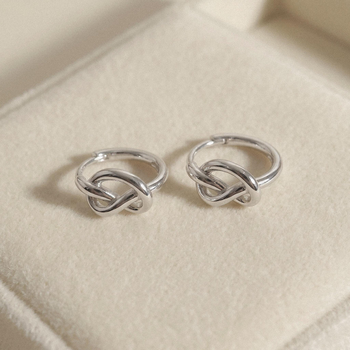 Entwine Knot Huggie Earrings