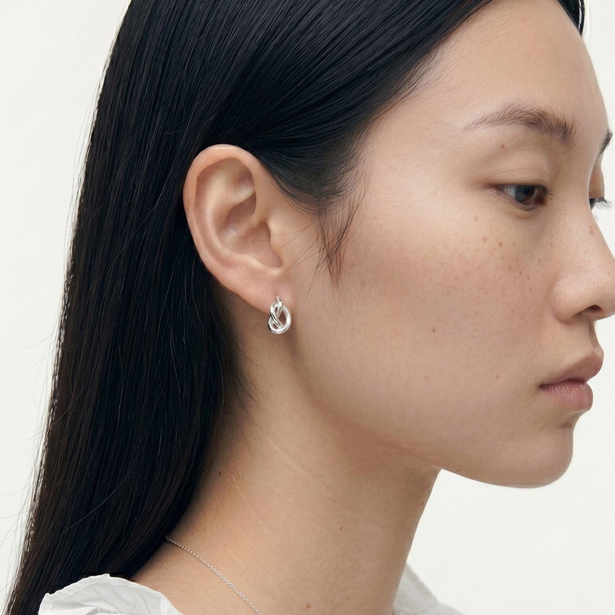 Entwine Knot Huggie Earrings