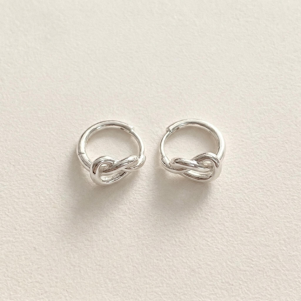 Entwine Knot Huggie Earrings