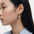 Matte Organic Teardrop Drop Earrings