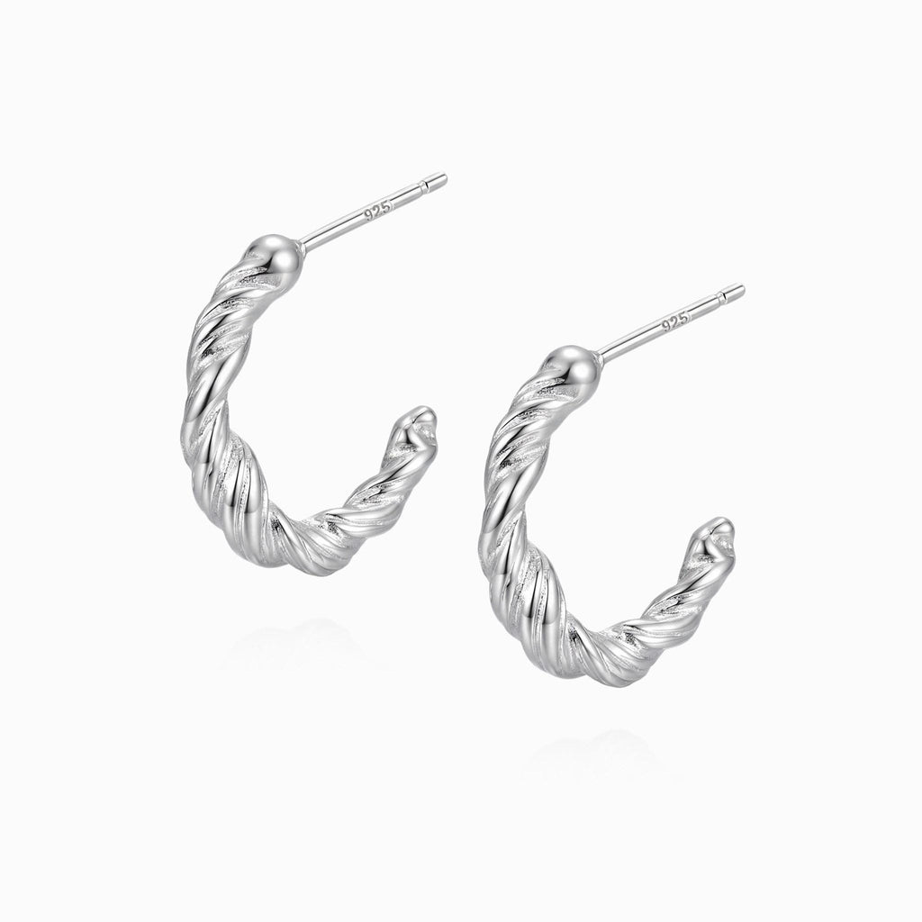 Bold Twist Hoop Earrings