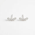 CZ Curve Bar Stud Earrings