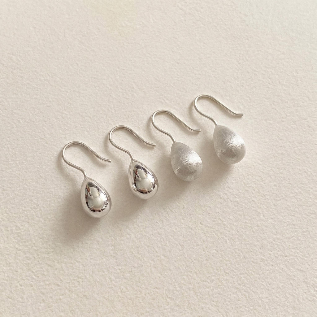 Organic Teardrop Drop Earrings