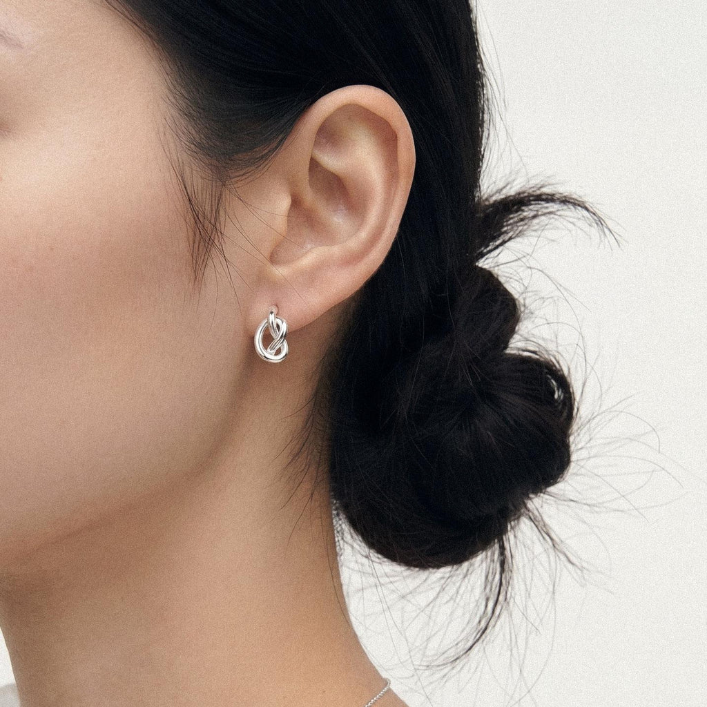 Entwine Knot Huggie Earrings