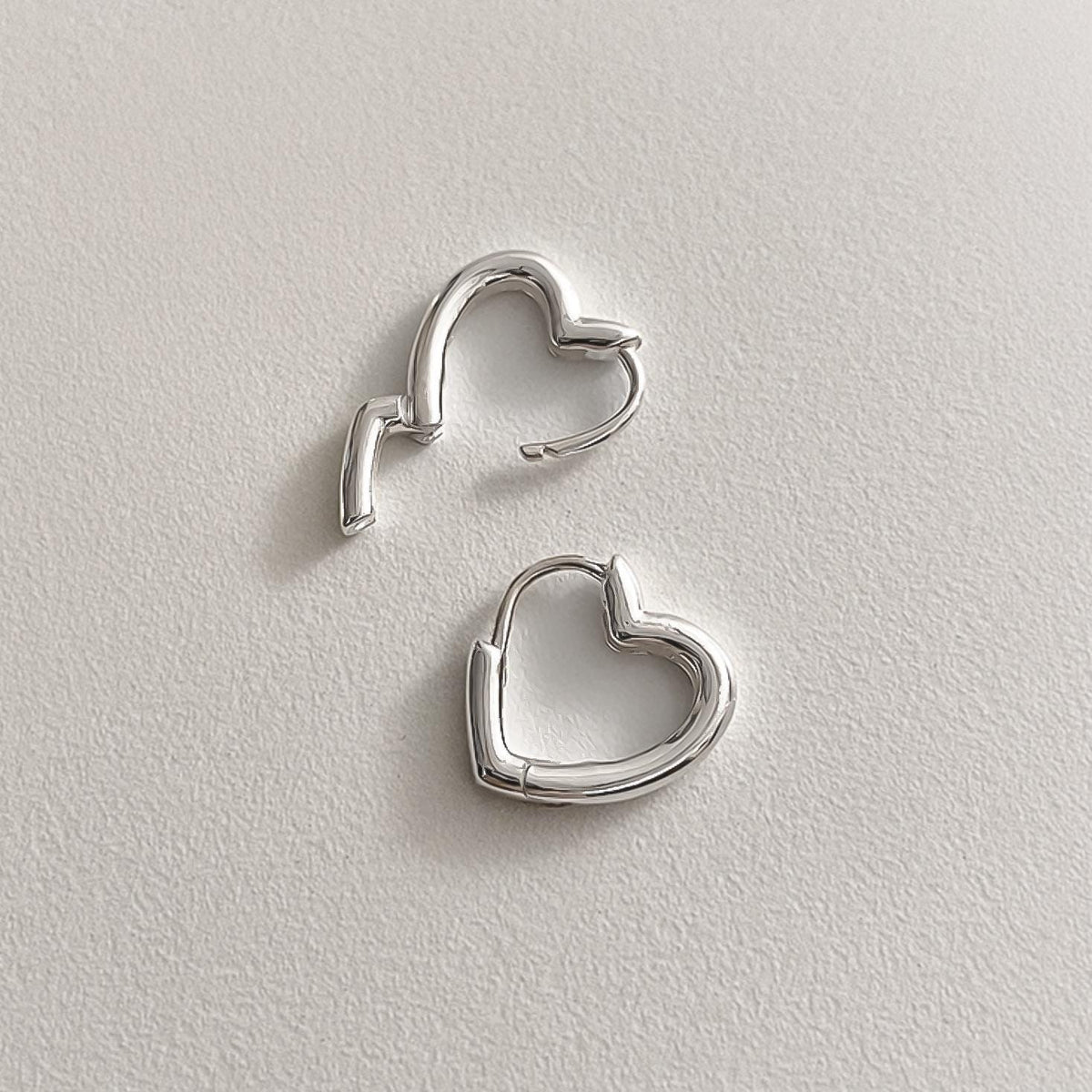 Heart Huggie Earrings