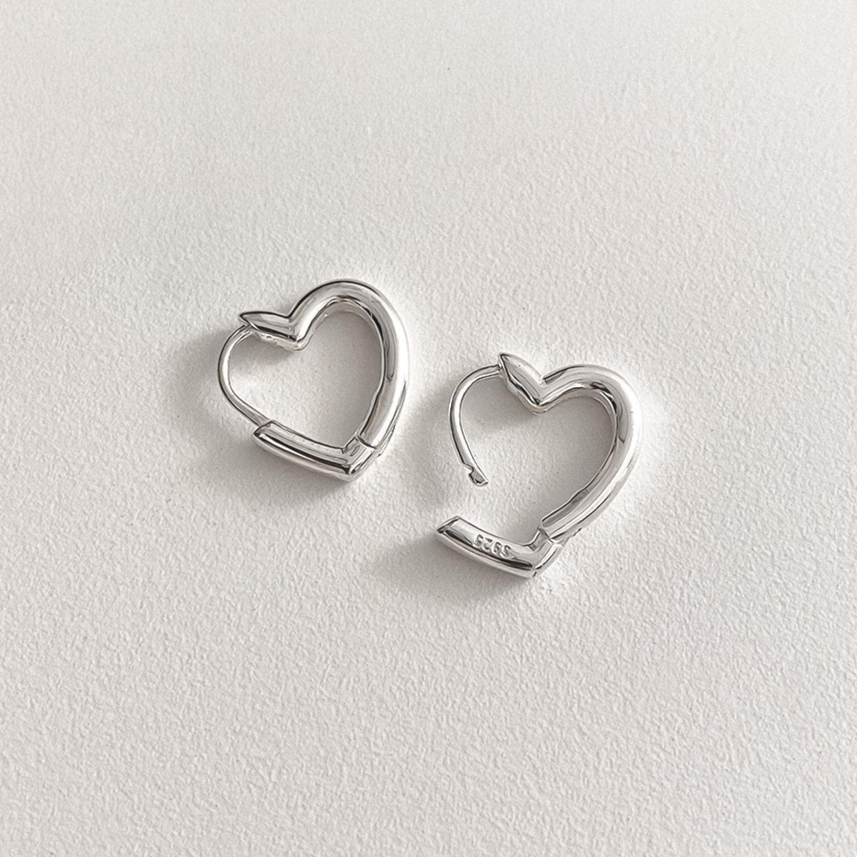 Heart Huggie Earrings