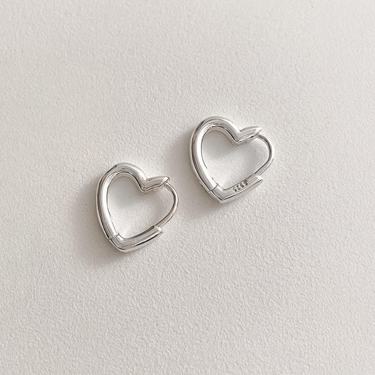 Heart Huggie Earrings