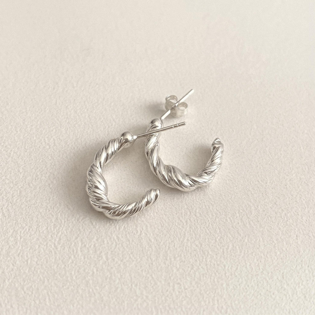 Bold Twist Hoop Earrings