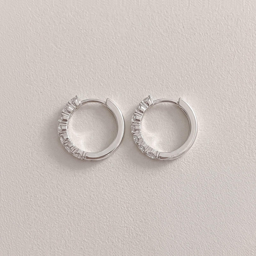 Cubic Zirconia Huggie Earrings