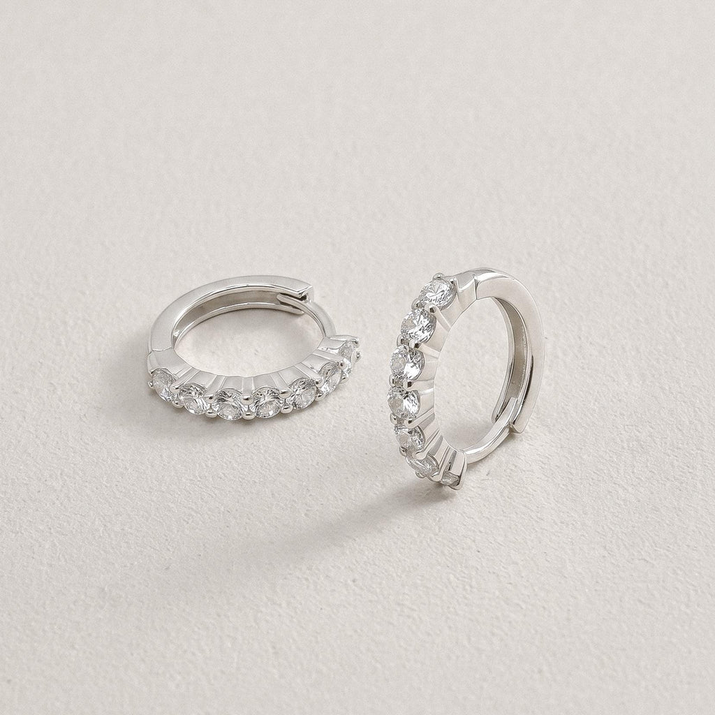 Cubic Zirconia Huggie Earrings