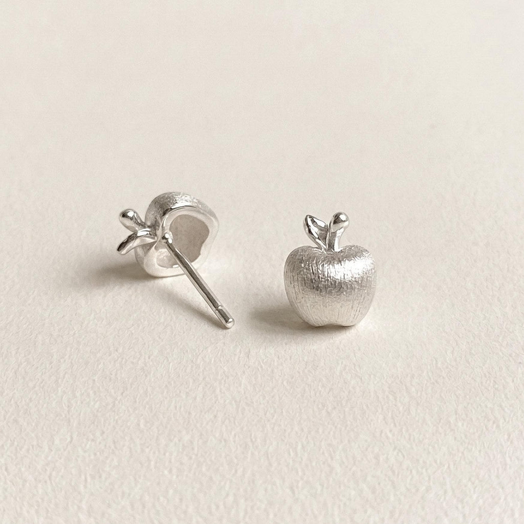 Matte Apple Stud Earrings